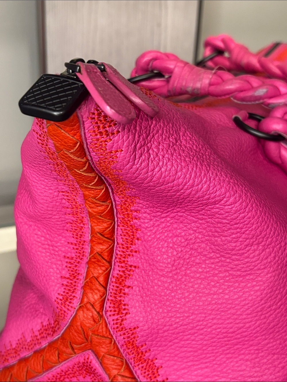 Bottega Veneta Intrecciato Cervo Deerskin Tote/Shoulder Bag w/COA~Final Price - Picture 12 of 16